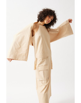 The Halter-Neck Midi Dress w/ Shrug - CS