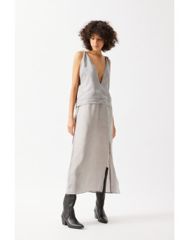 The Multiple Necklines Midi Dress - NE